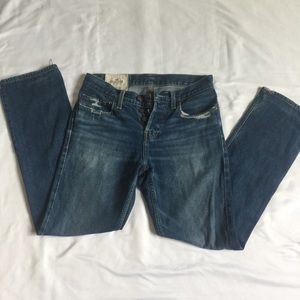 Hollister Mens Distressed Straight Denim Jeans